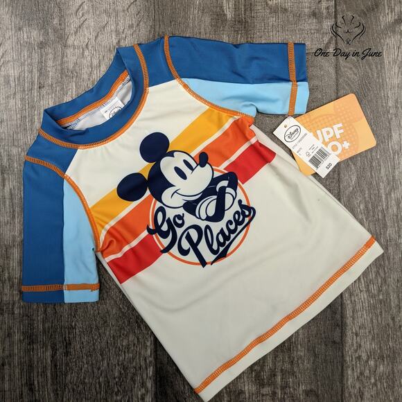 Disney Mickey Mouse Rash Guard Size 2 - Picture 2 of 3
